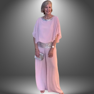 Elegant Jumpsuit med Paljetter Detaljer