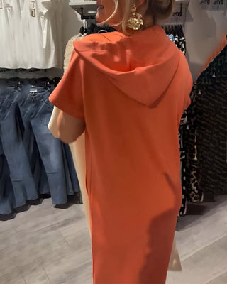 Sweatshirt Kjole med Hætte