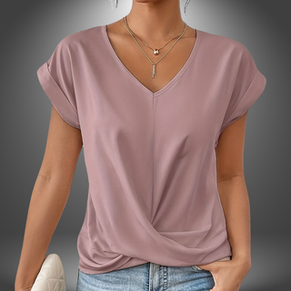 Draperet V-Hals Bluse