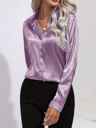 Satin Skjorte