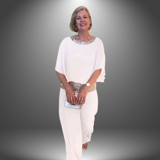 Elegant Jumpsuit med Paljetter Detaljer