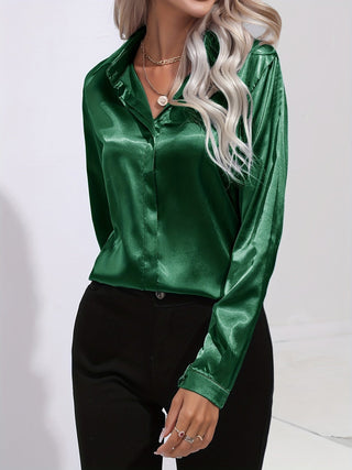 Satin Skjorte