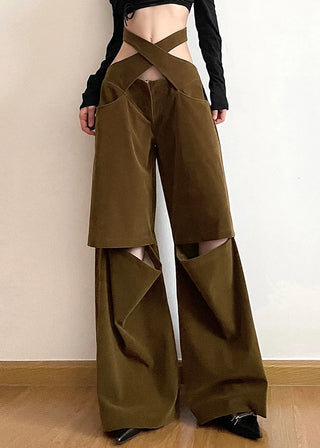 Sculptural Cutout Bukser med Lag