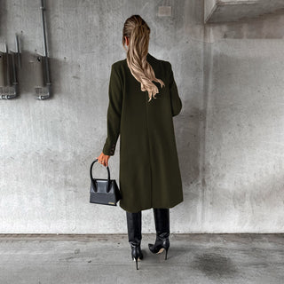 Elegant Lang Frakke | Dobbeltradet | Klassisk og Tidløs Stil