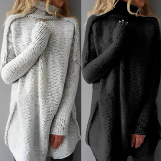 Højhalset Oversized Striktrøje