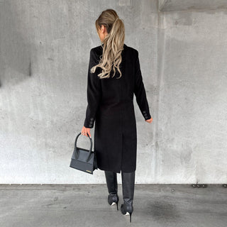 Elegant Lang Frakke | Dobbeltradet | Klassisk og Tidløs Stil