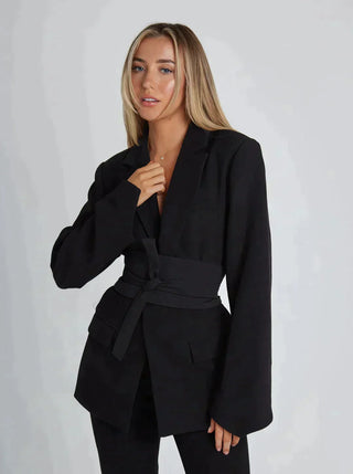 Taljeret Blazer med Bælte