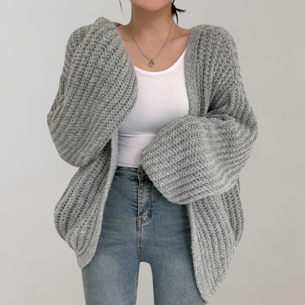 Chunky Strikket Cardigan | Casual Look | Akrylblanding