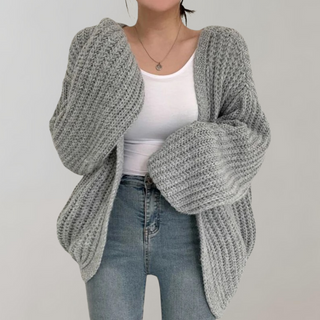 Chunky Strikket Cardigan | Casual Look | Akrylblanding