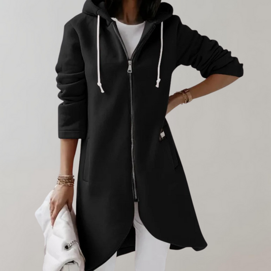 Longline Hoodie Jakke | Casual Look | Bomuldsblanding
