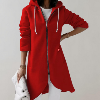 Longline Hoodie Jakke | Casual Look | Bomuldsblanding
