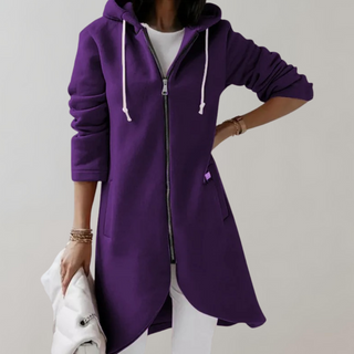 Longline Hoodie Jakke | Casual Look | Bomuldsblanding