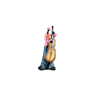 Farverig Musiker Figur Skulptur