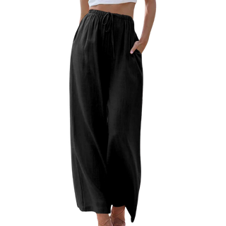 Ella Wide-Leg Hørbukser | Åndbare & Stilfulde | Perfekt til En Ubesværet Look