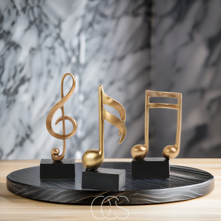 Musikalsk Treble Clef og Node Skulptur