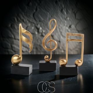 Musikalsk Treble Clef og Node Skulptur