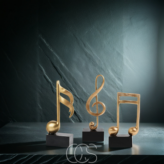 Musikalsk Treble Clef og Node Skulptur