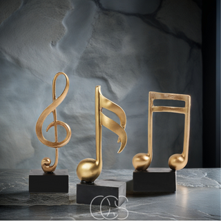 Musikalsk Treble Clef og Node Skulptur