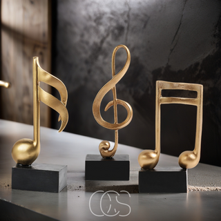 Musikalsk Treble Clef og Node Skulptur