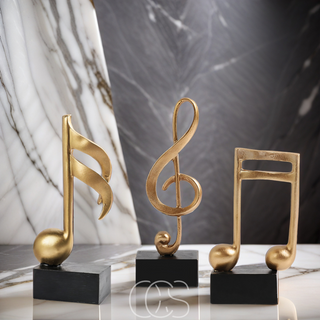 Musikalsk Treble Clef og Node Skulptur