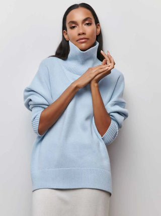 Rullekrave Sweater | Oversized | Varm og Elegant