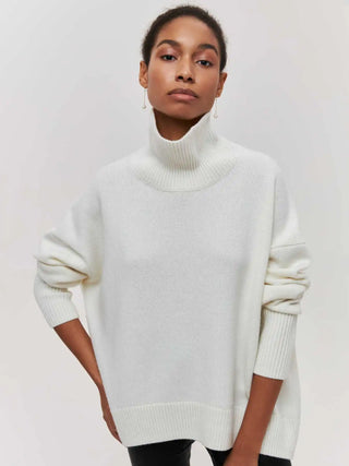 Rullekrave Sweater | Oversized | Varm og Elegant