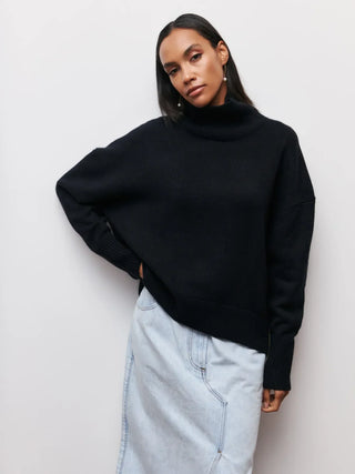 Rullekrave Sweater | Oversized | Varm og Elegant