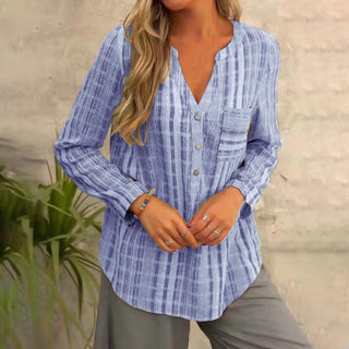 Stribet Bomuldsbluse