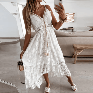 Blondekjole | Hvid Sommerkjole | Let og Feminint Design