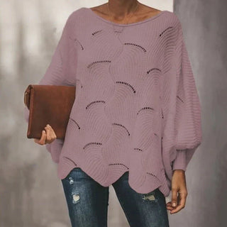 Hulmønstret Løstsiddende Sweater