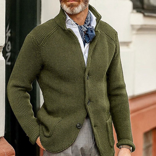 Strikket Cardigan med Knapper