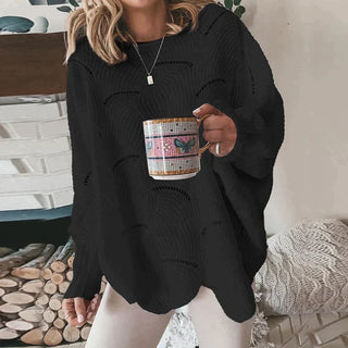 Hulmønstret Løstsiddende Sweater