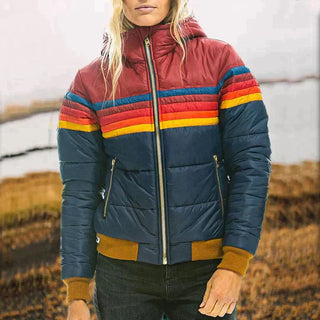 Retro Dynejakke | Farverig | Varm og iøjnefaldende til vinter