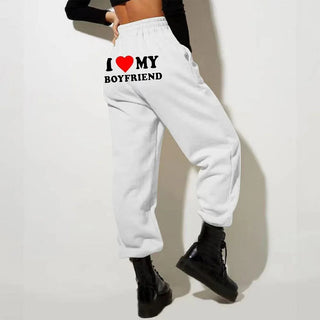 Statement Sweatpants | I Love My Boyfriend | Casual og Sjov Komfort
