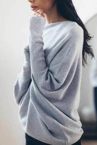 Off-Shoulder Trøje med Draperet Pasform