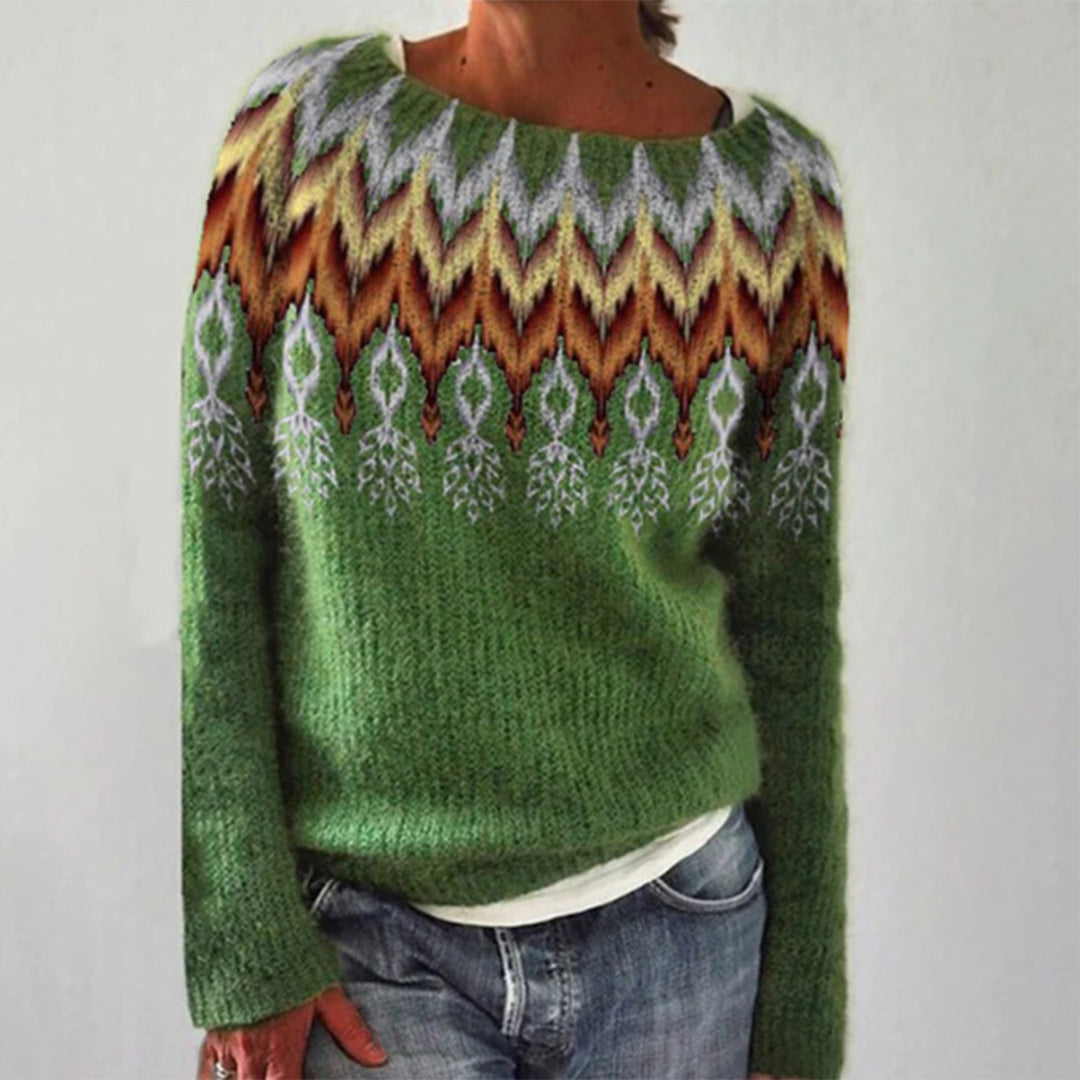 Fair Isle Striktrøje | Casual Vinterlook | Uldblanding