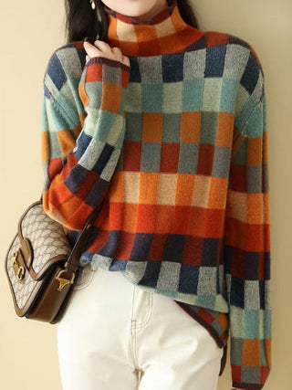 Ternet Rullekrave Sweater | Farverig og Blød | Vinterens Statement