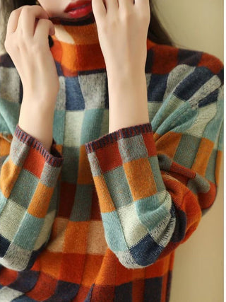 Ternet Rullekrave Sweater | Farverig og Blød | Vinterens Statement