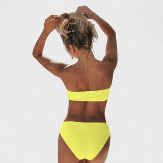 Bandeau Bikini med Blomsterdetaljer