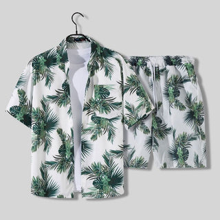 Tropisk Sommerset med Skjorte og Shorts