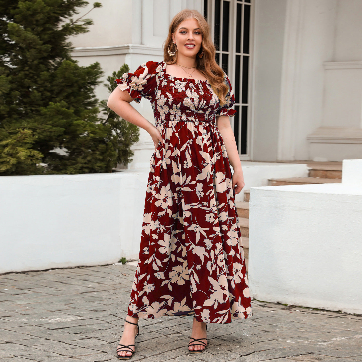 Isla | Off-Shoulder Maxi Kjole | Blomsterprint & Elegance