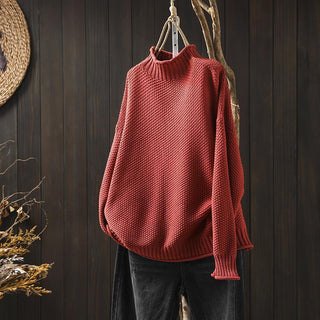 Strikket Turtleneck med Struktureret Vævning