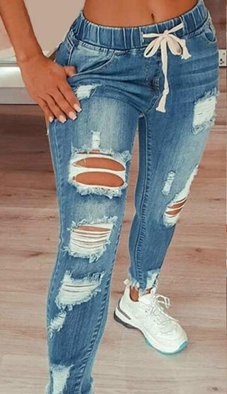 Skinny Ripped Jogger Jeans