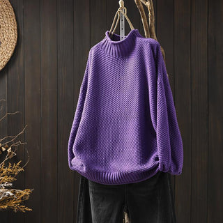 Strikket Turtleneck med Struktureret Vævning