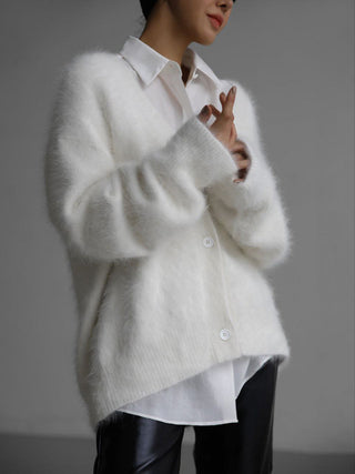 Fluffy Knapcardigan