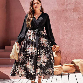 Blomstret Maxi Kjole | Omslagsdesign | Elegant & Flydende