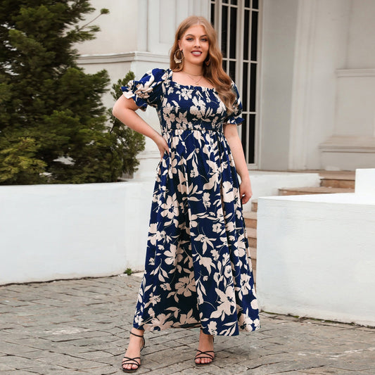 Isla | Off-Shoulder Maxi Kjole | Blomsterprint & Elegance