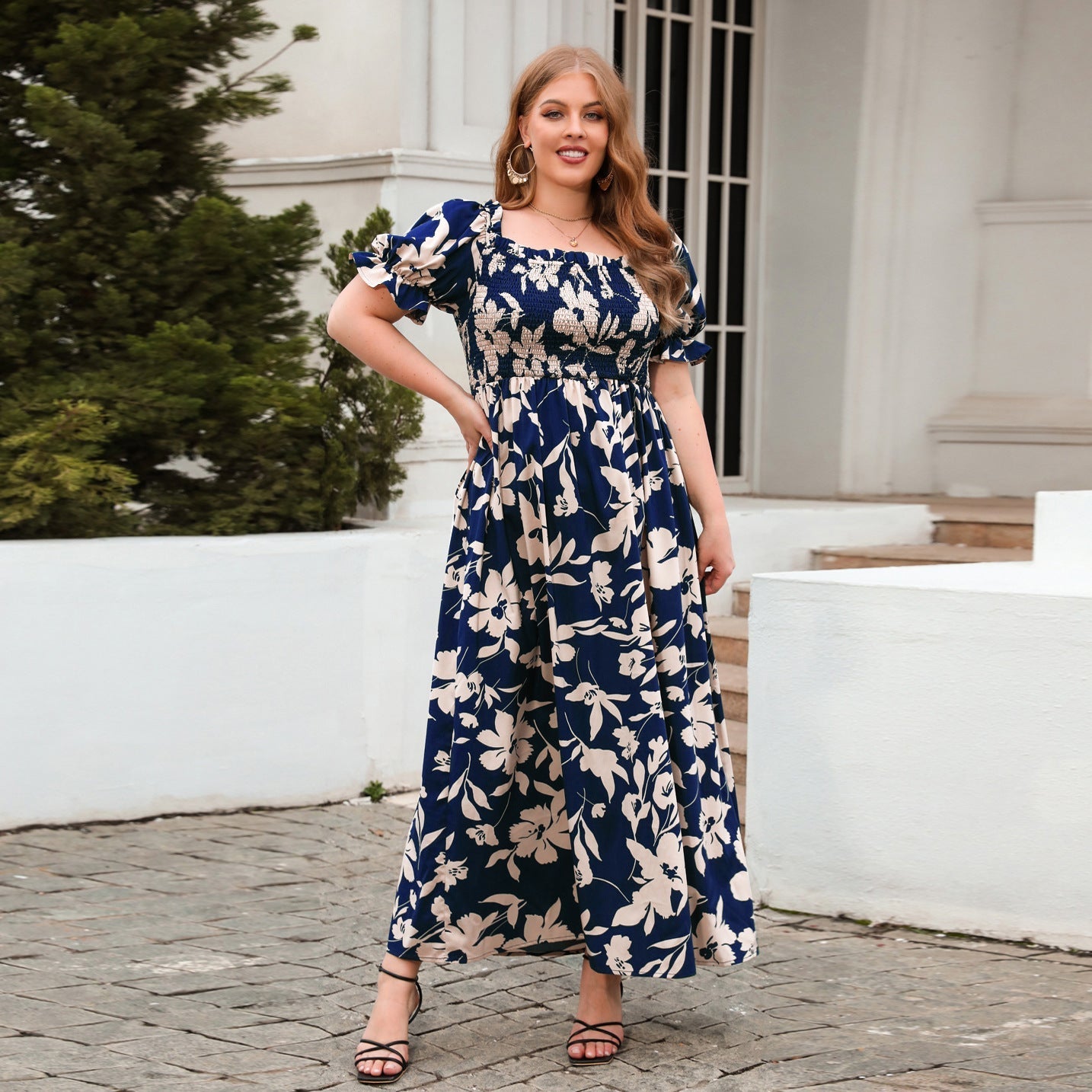 Isla | Off-Shoulder Maxi Kjole | Blomsterprint & Elegance