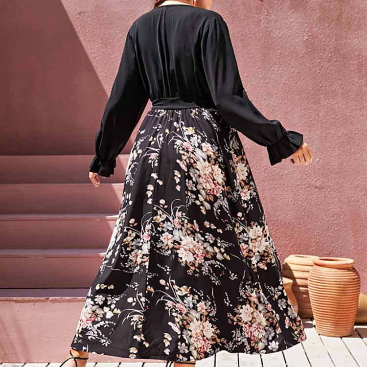 Blomstret Maxi Kjole | Omslagsdesign | Elegant & Flydende