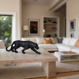 Geometrisk Panter Skulptur